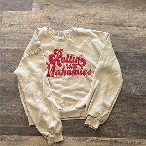 Cream Sweater with Red Print-kc Chiefs